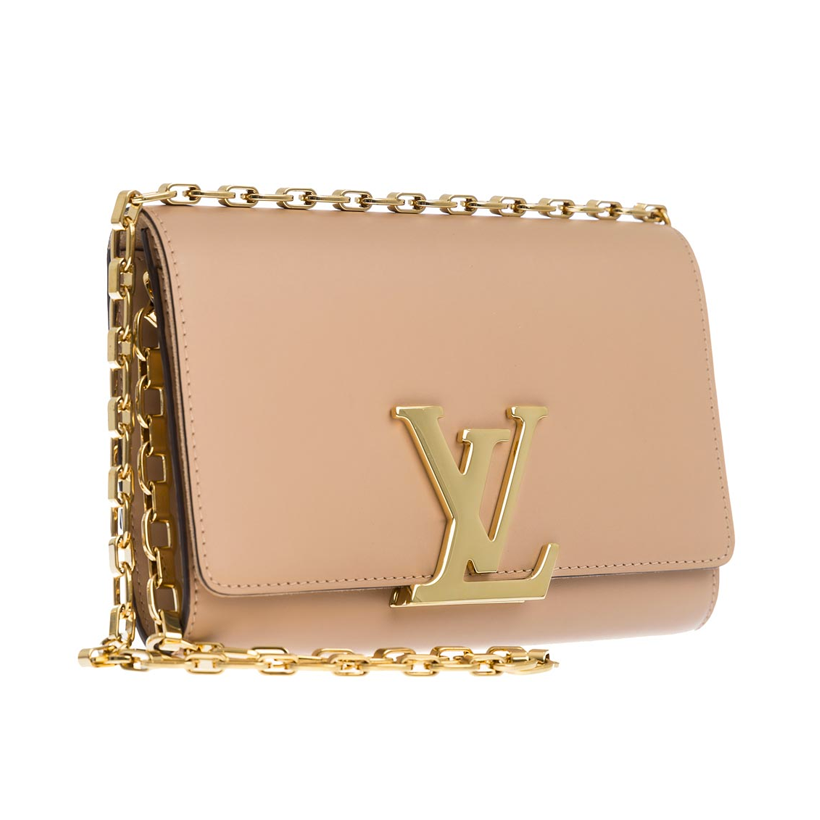 Louis Vuitton, Bags, Louis Vuitton Louise Gm Nude Clutch With Chain