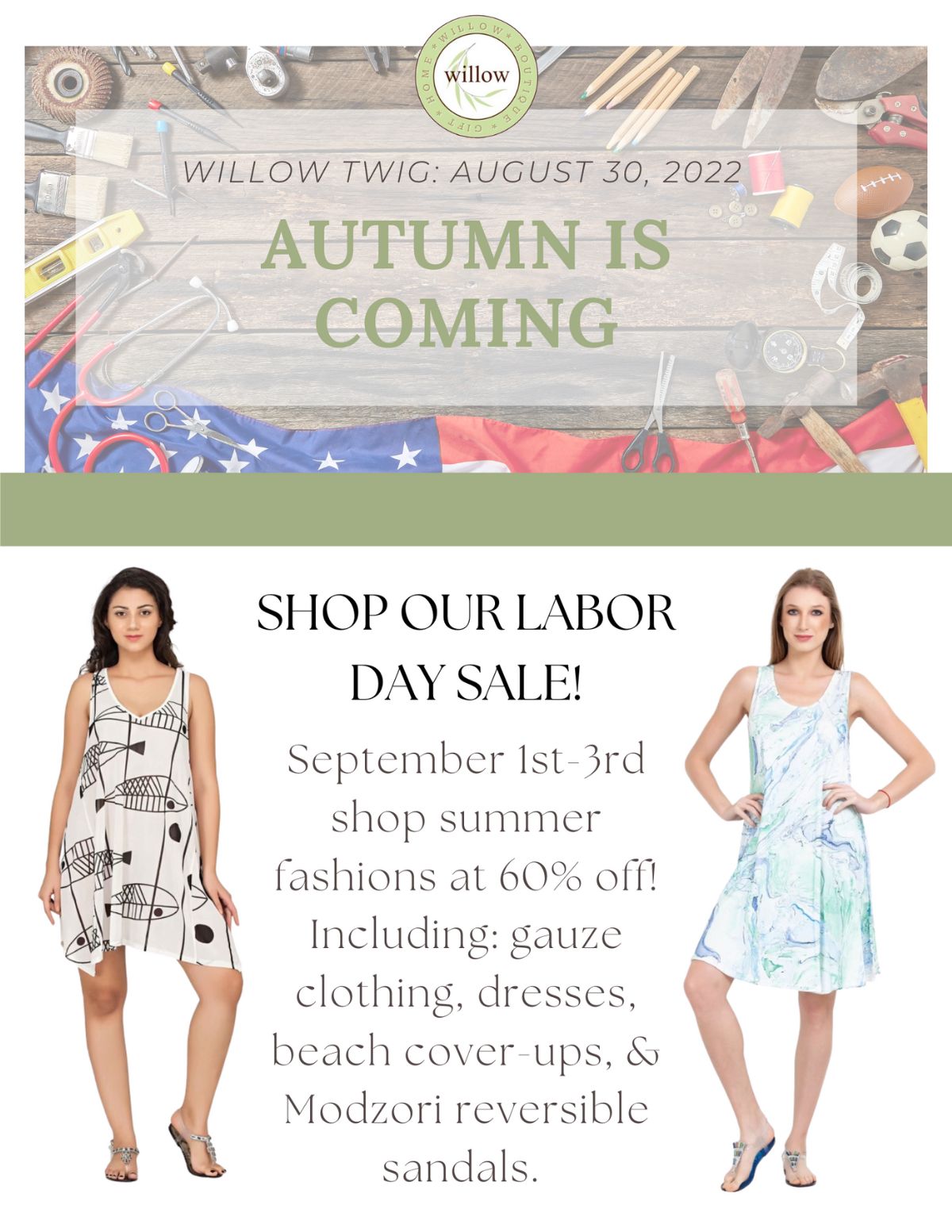 Labor Day Sale at Willow Gift & Home