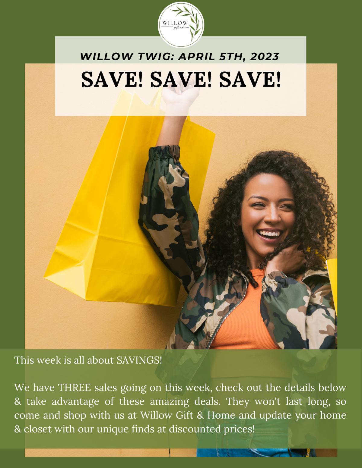 This week is all about savings at Willow