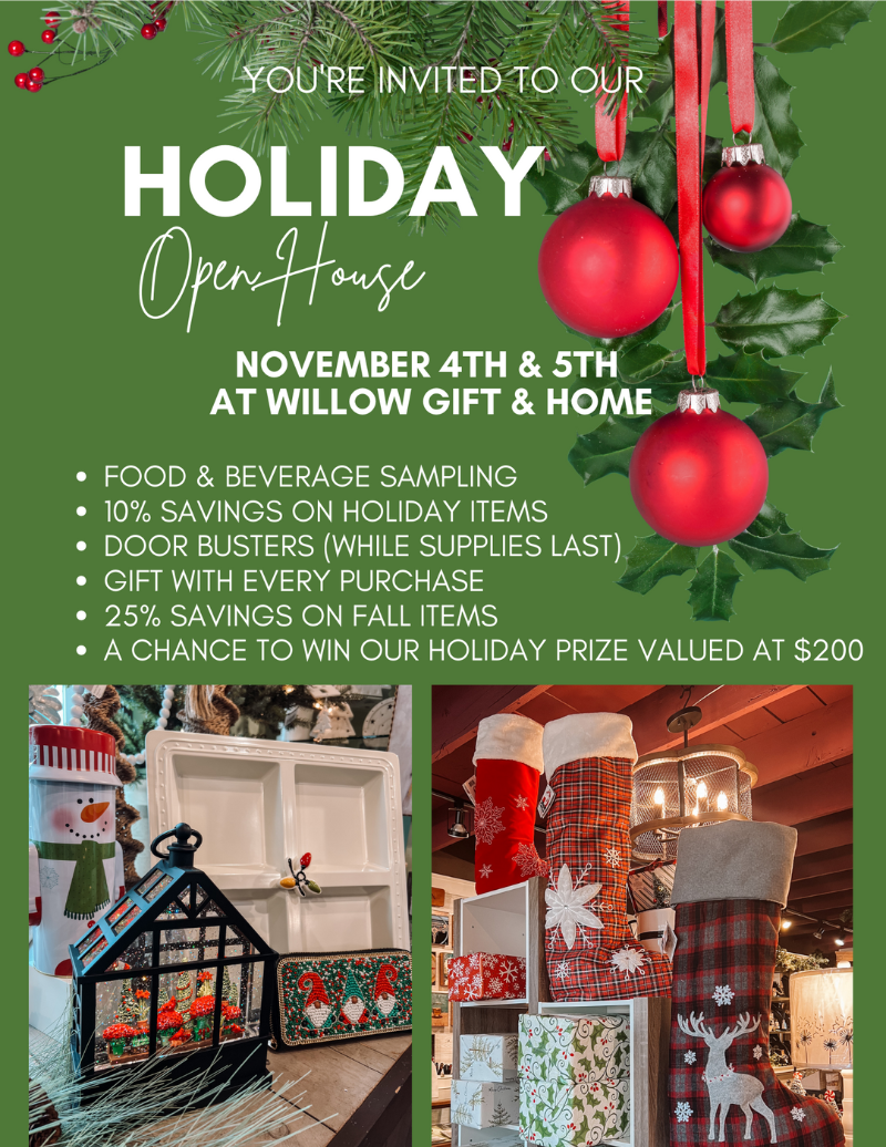 Holiday shopping at Willow Gift & Home