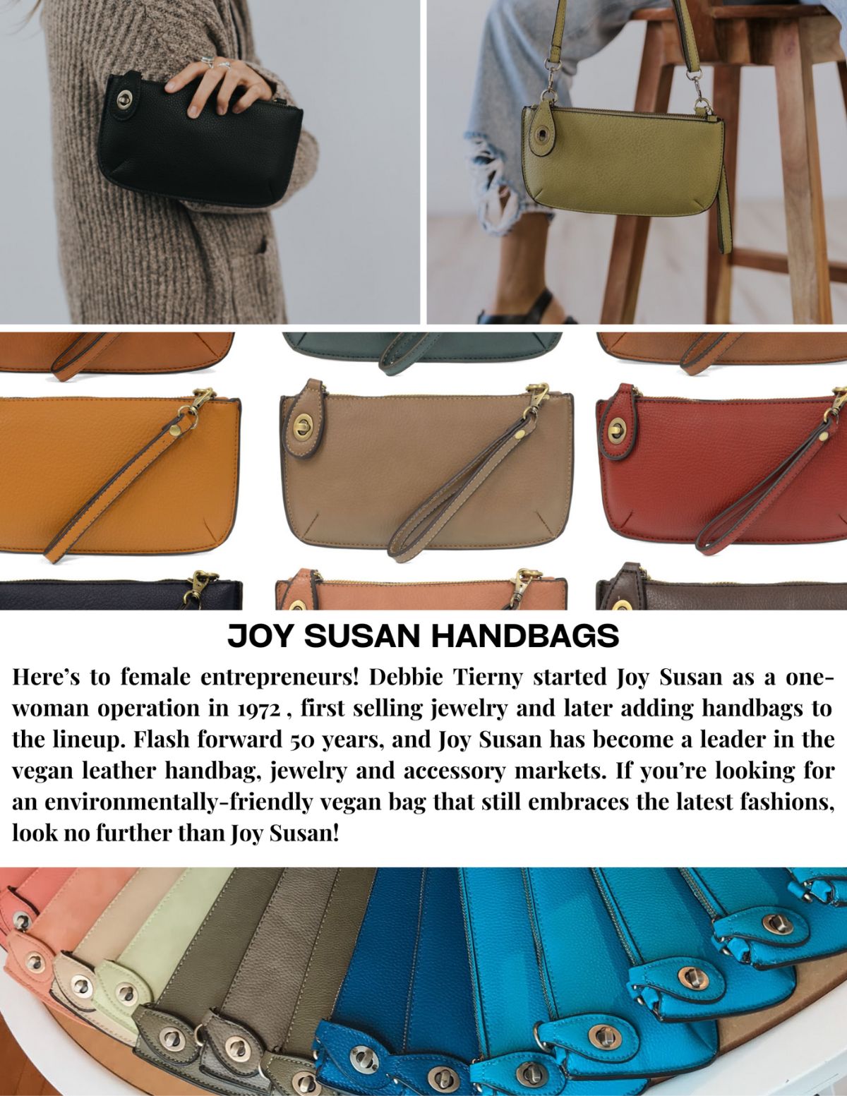 New Joy Susan Handbags in lots of different colors at Willow