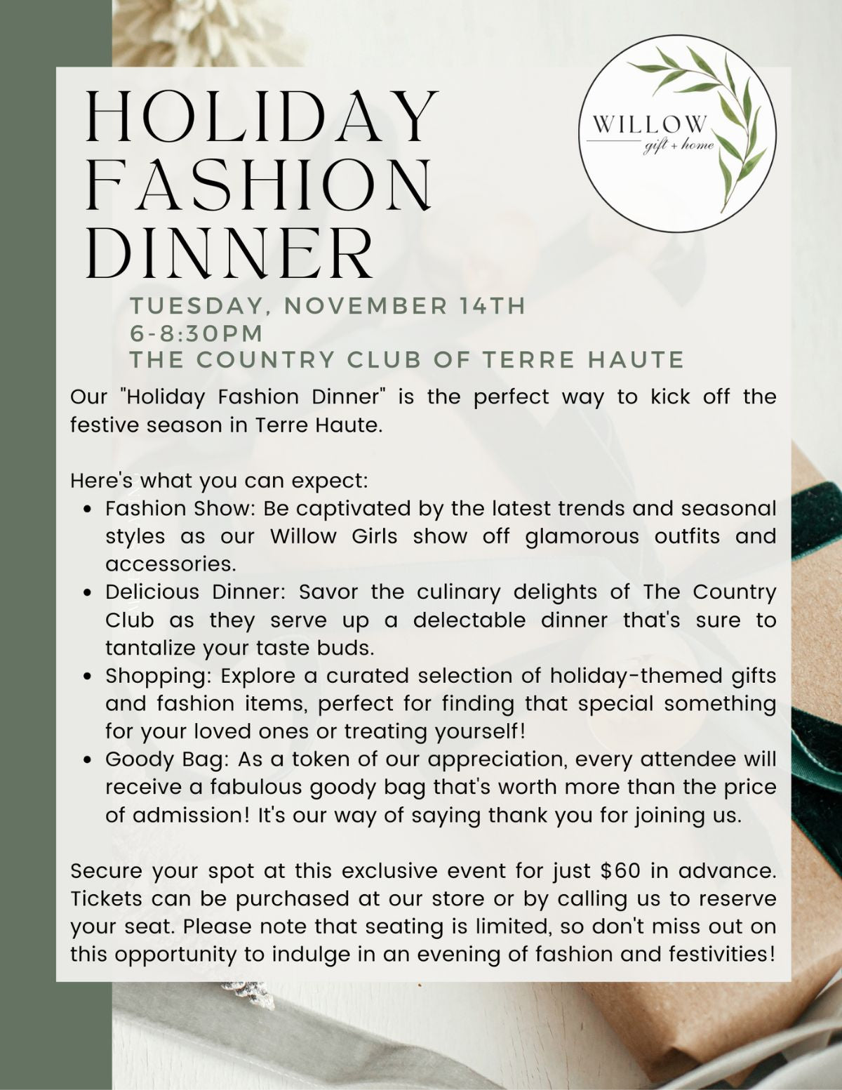 holiday fashion dinner