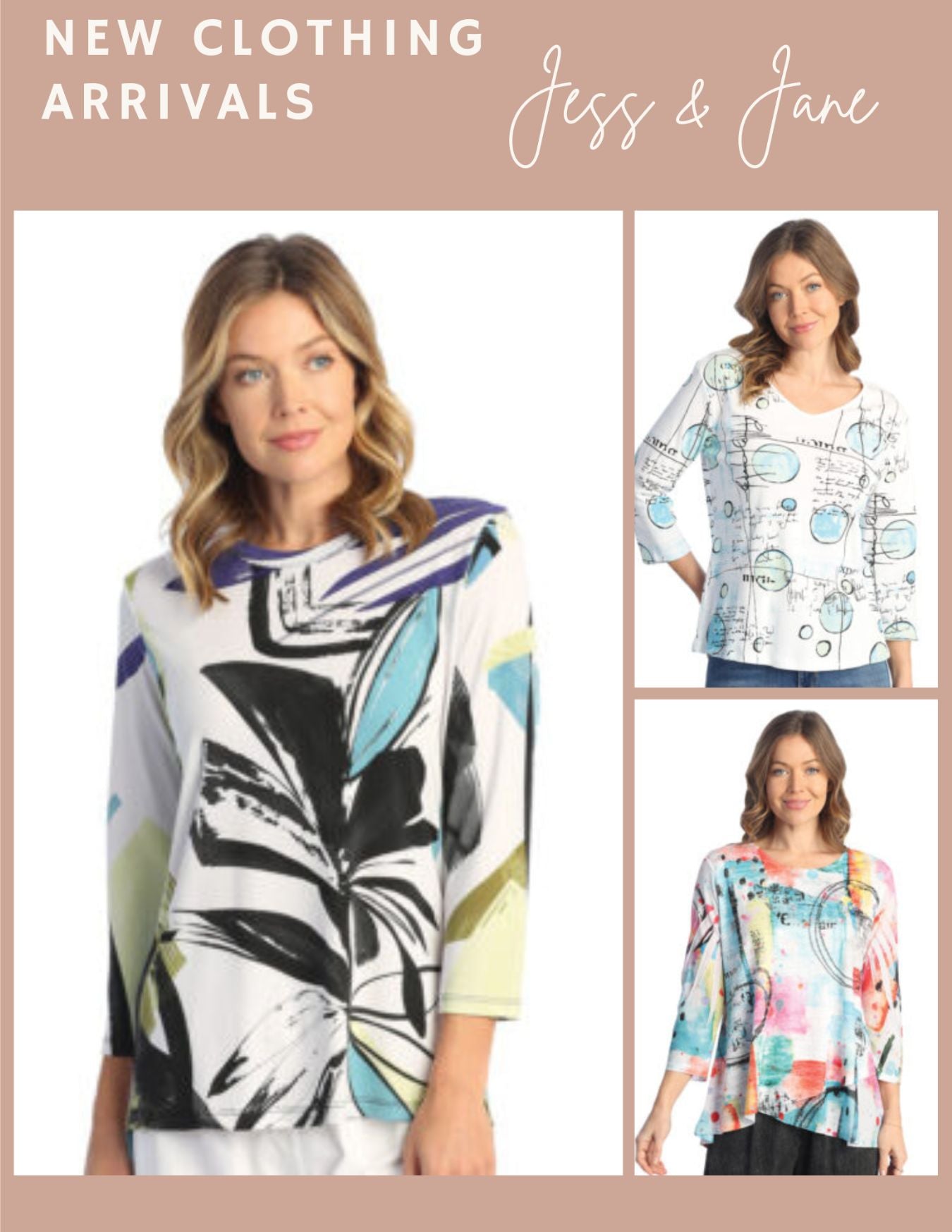 New Jess & Jane clothing arrivals for mothers day gifts