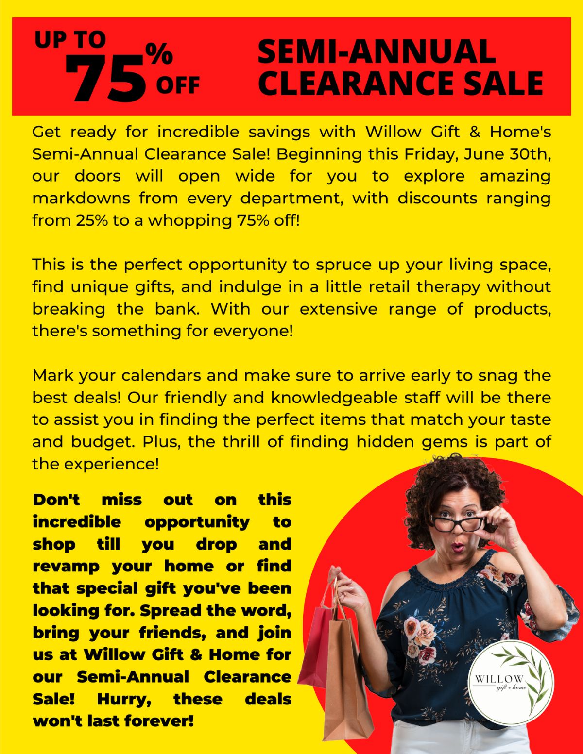Semi-Annual Clearance Sale