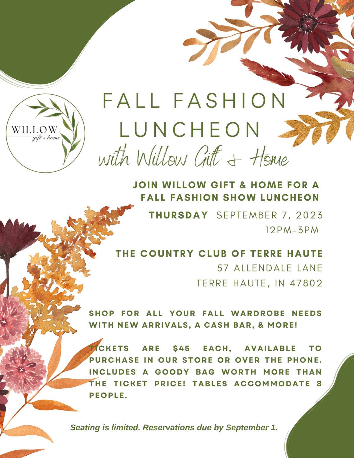 Fall Fashion Show from Willow Gift & Home