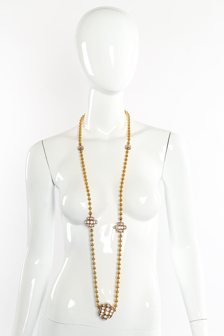 Chanel CC Pearl and Crystals Sautoir Chain Necklace – Dandelion