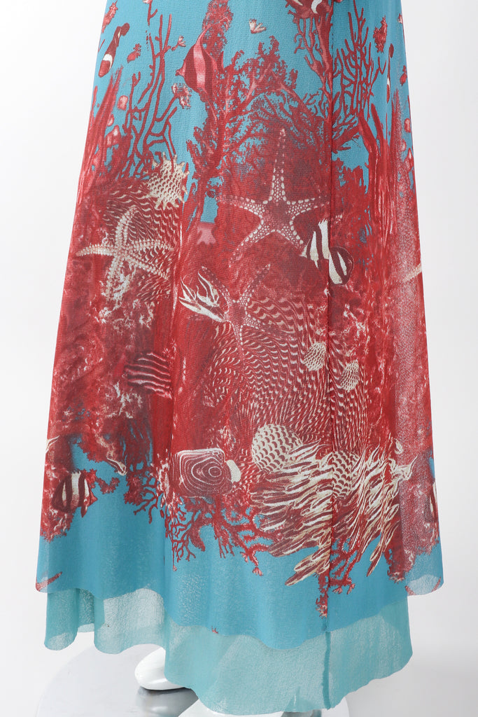Recess Los Angeles Dress Code Vintage Designer Consignment Jean Paul Gaultier Soleil Mesh Coral Reef Dress