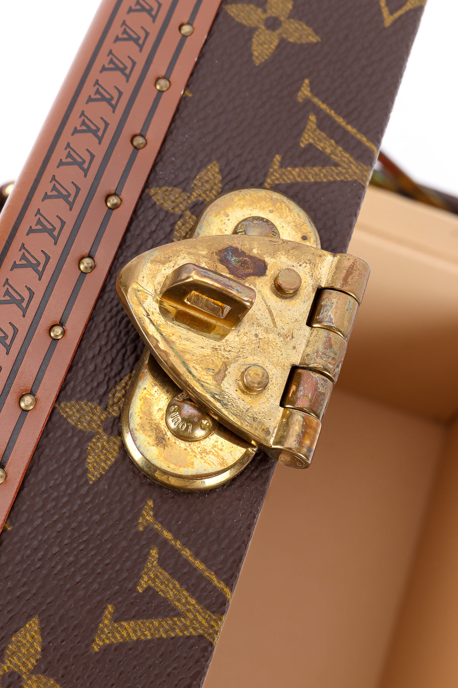 Sold at Auction: Louis Vuitton Speedy 30 Handbag - Monogram Empreinte, cream  leather, double strap handles, with padlock (no key), original box, label,  mini brochure. 30cm long, 22cm high.