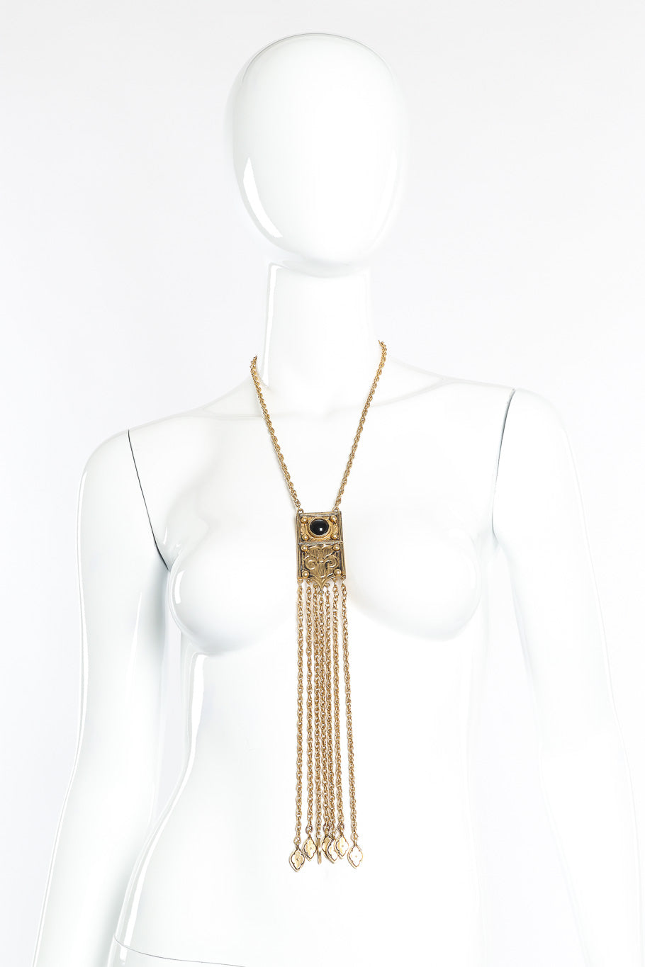 Vintage Etruscan Chain Fringe Necklace – Recess