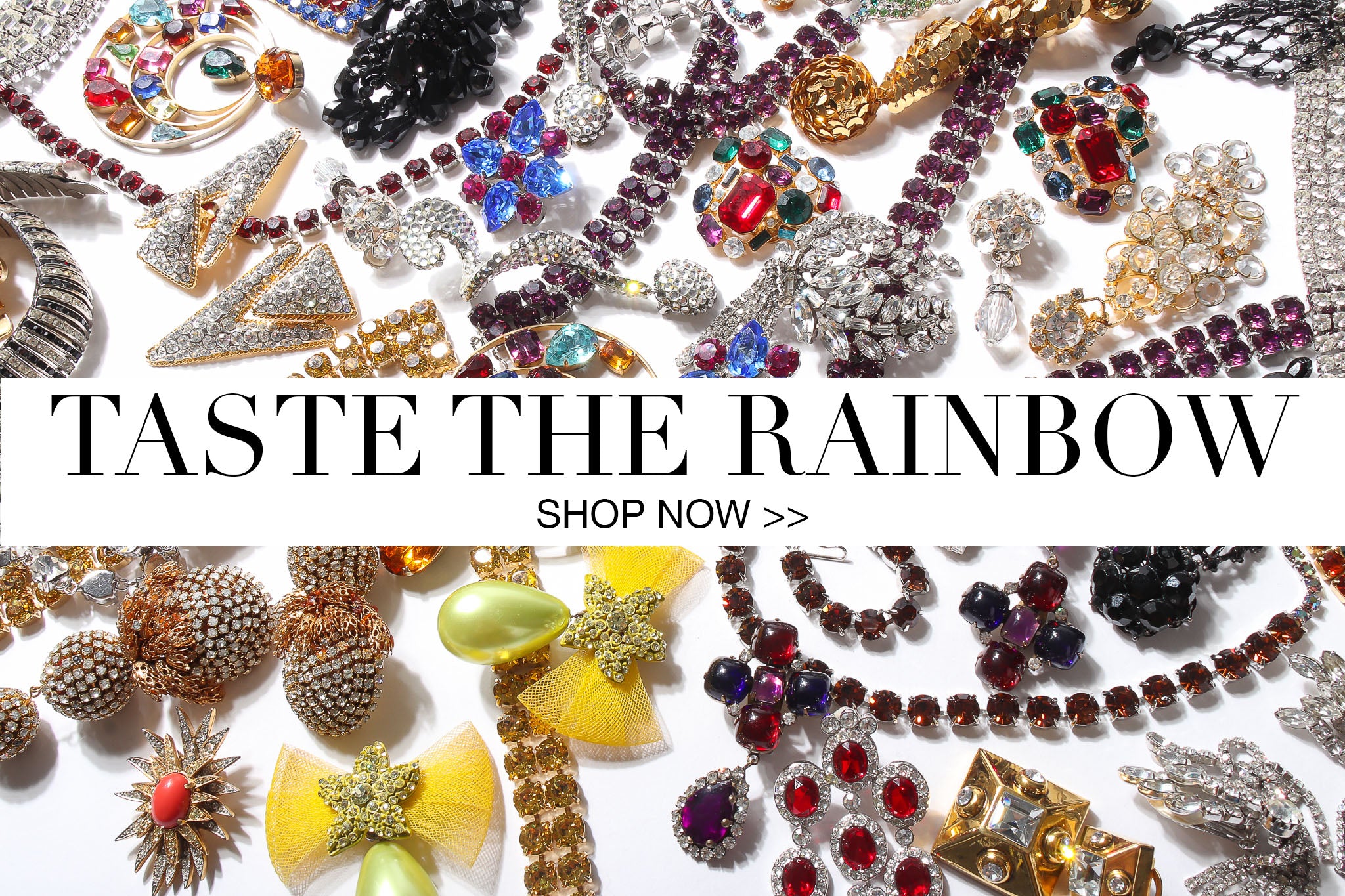 Recess Dresscode Los Angeles Vintage Hard Candy Dish Jewelry Rhinestones Crystal Rainbow SHOP