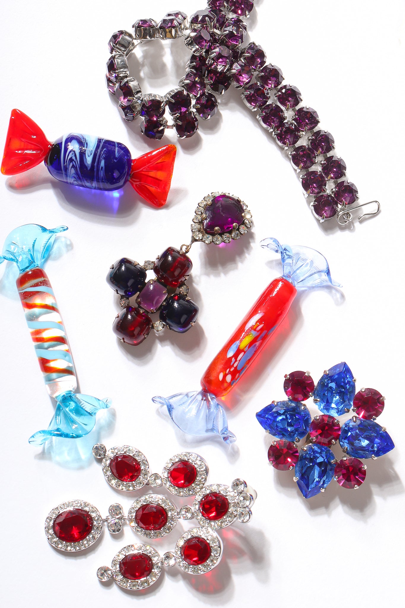 Recess Dresscode Los Angeles Vintage Hard Candy Dish Jewelry Rhinestones Crystal Berry Bonbon