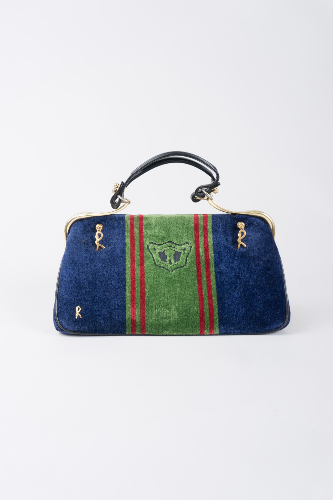 Roberta di Camerino Vintage Signature Velvet Doctor Handbag