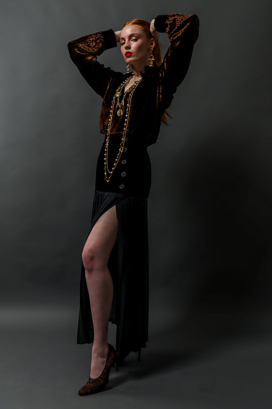 Emily O'Dette in Yves Saint Laurent Top & Skirt @ Recess LA