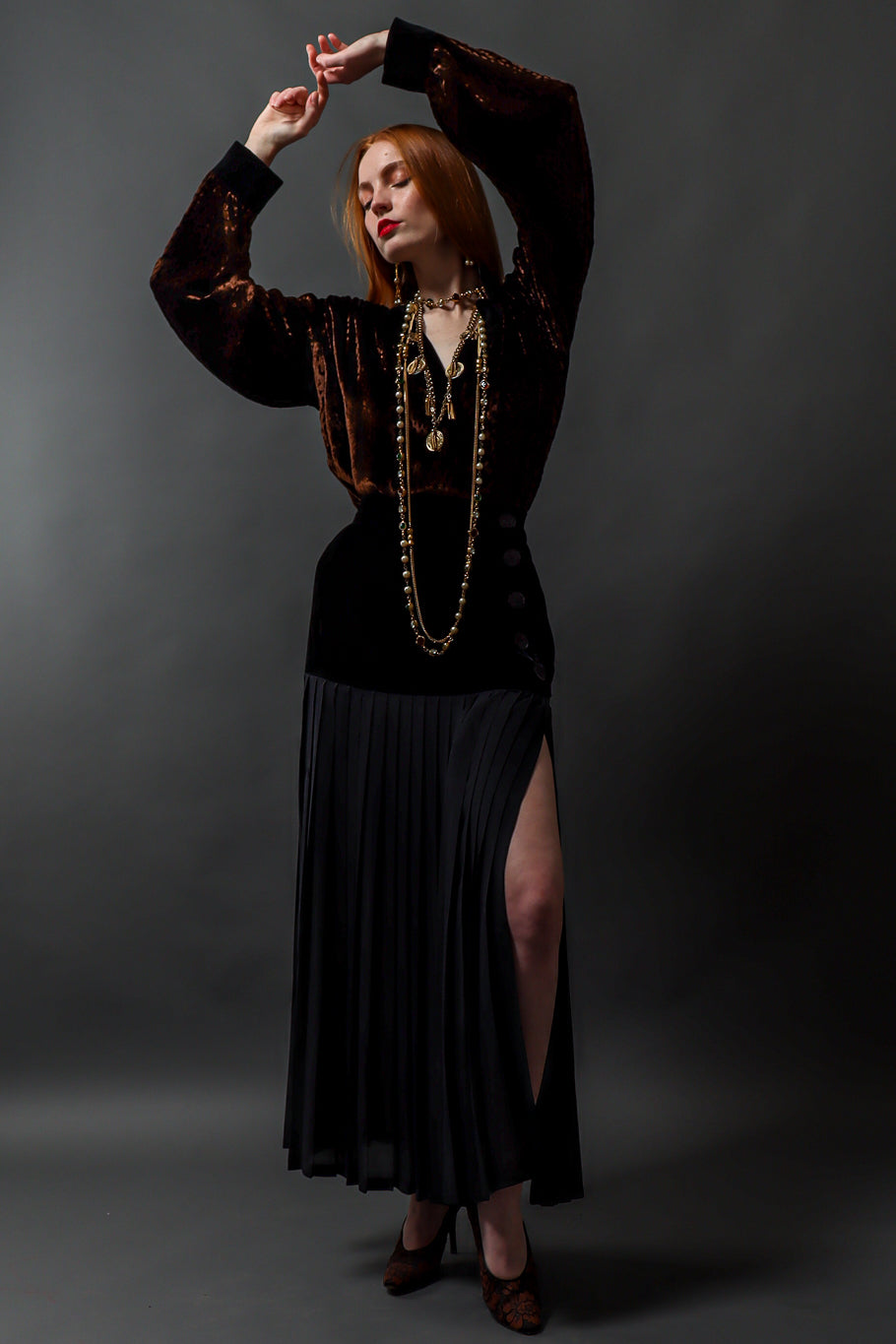 Emily O'Dette in Yves Saint Laurent Top & Skirt @ Recess LA