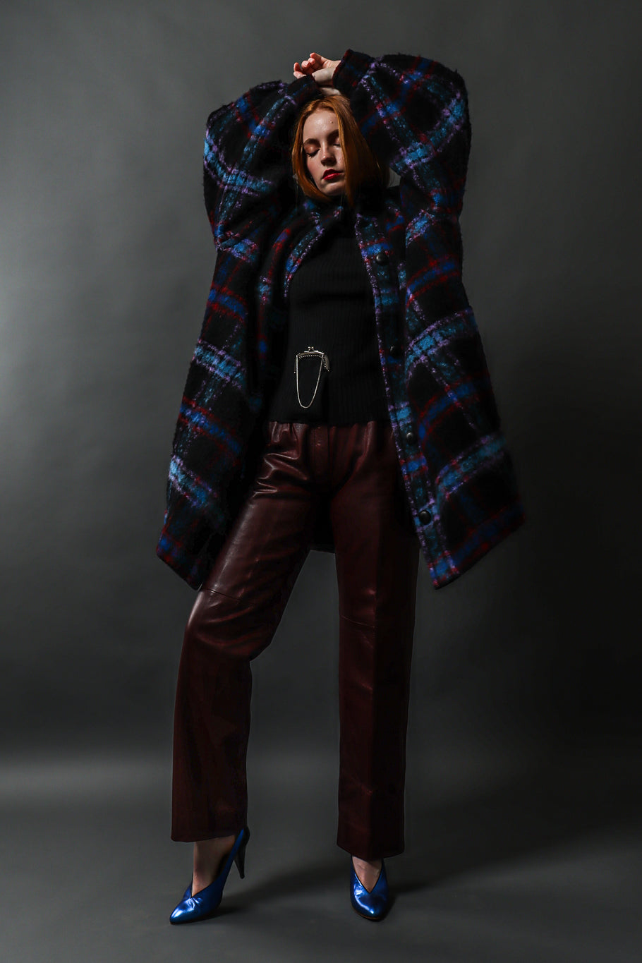 Emily O'Dette in Saint Laurent Jacket & Leather Pant @ Recess LA