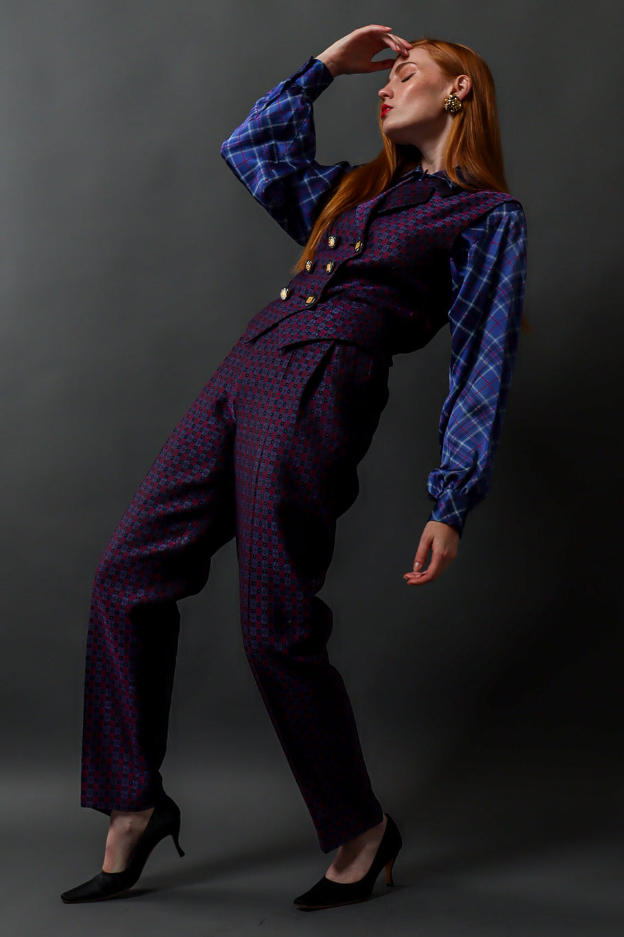 Emily O'Dette in Saint Laurent Vest Suit Set & Blazer @ Recess LA