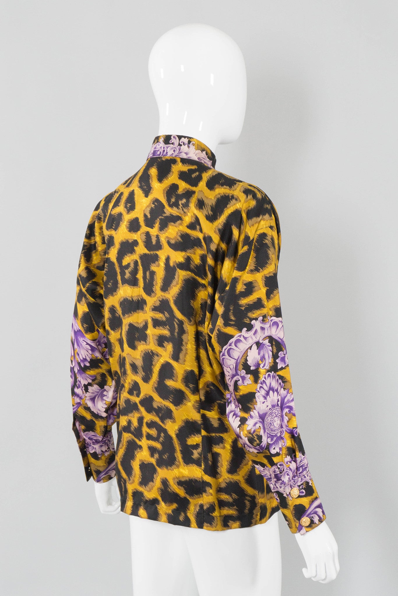 Gianni Versace Cheetah Print Silk Blouse – Recess