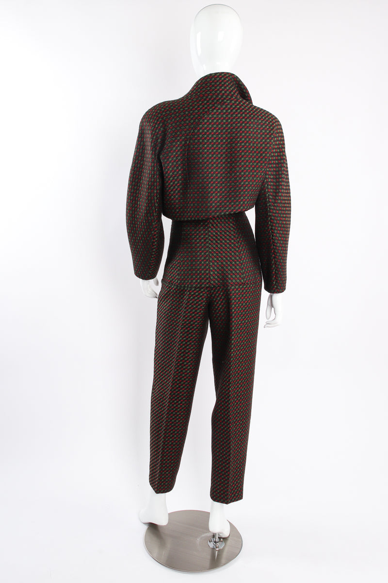 Vintage Allison Goulard Sculptural Draped Tweed Jacket & Pant Suit – Recess