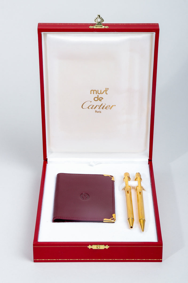 cartier wallet and pen set