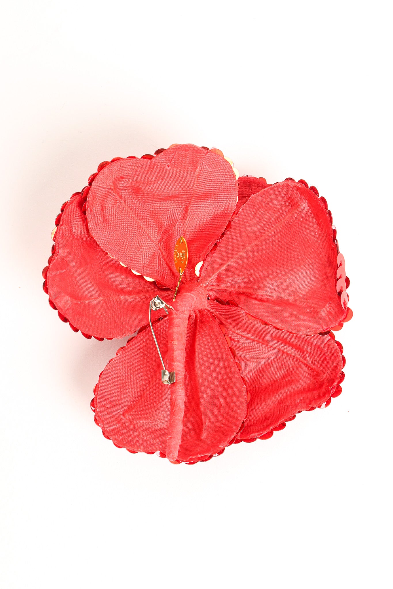 Linen Camellia Flower Pin