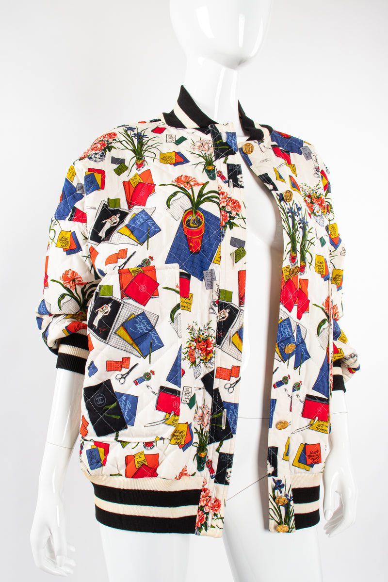 CHANEL PreOwned 19902000s floralprint Bomber Jacket  Farfetch