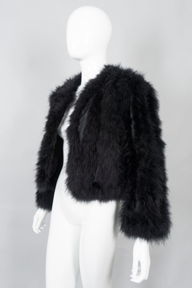 Vintage Chubby Marabou Feather Open Jacket – Recess