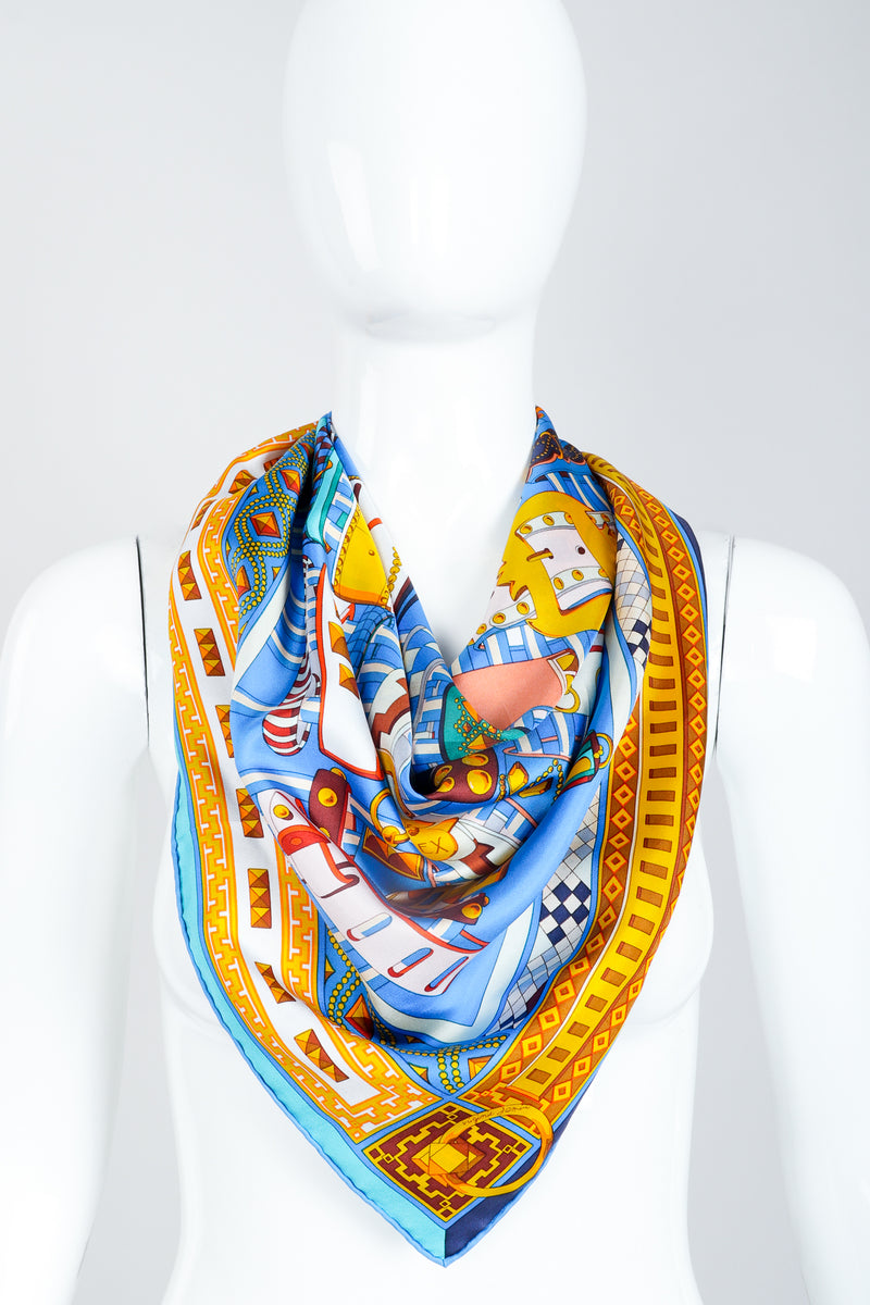 Vintage Hermes Collier De Chien CDC Virginie Jamin Bracelet Print Scarf ...