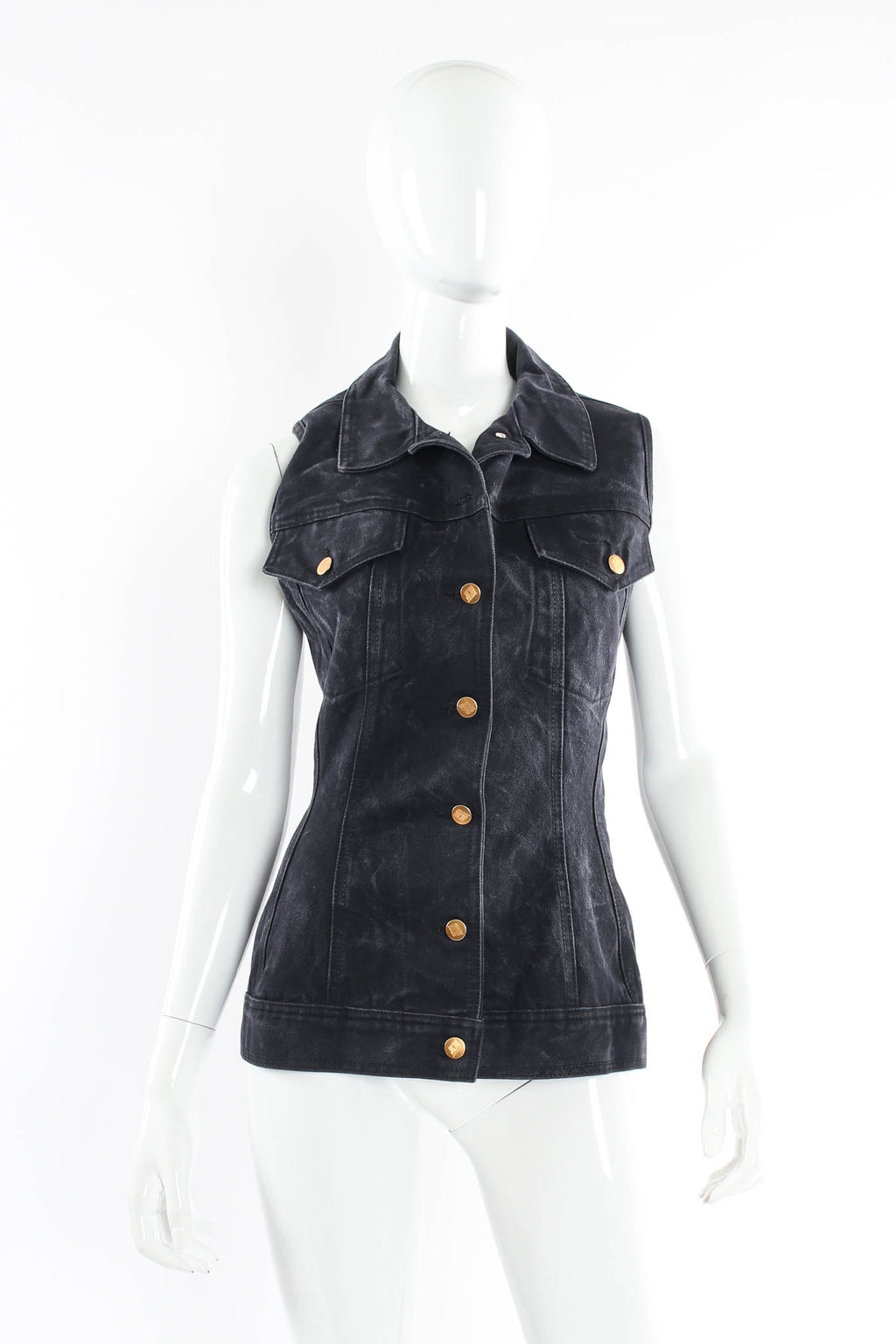 Vintage Jean Paul Gaultier Junior Gaultier Denim Lace Up Vest