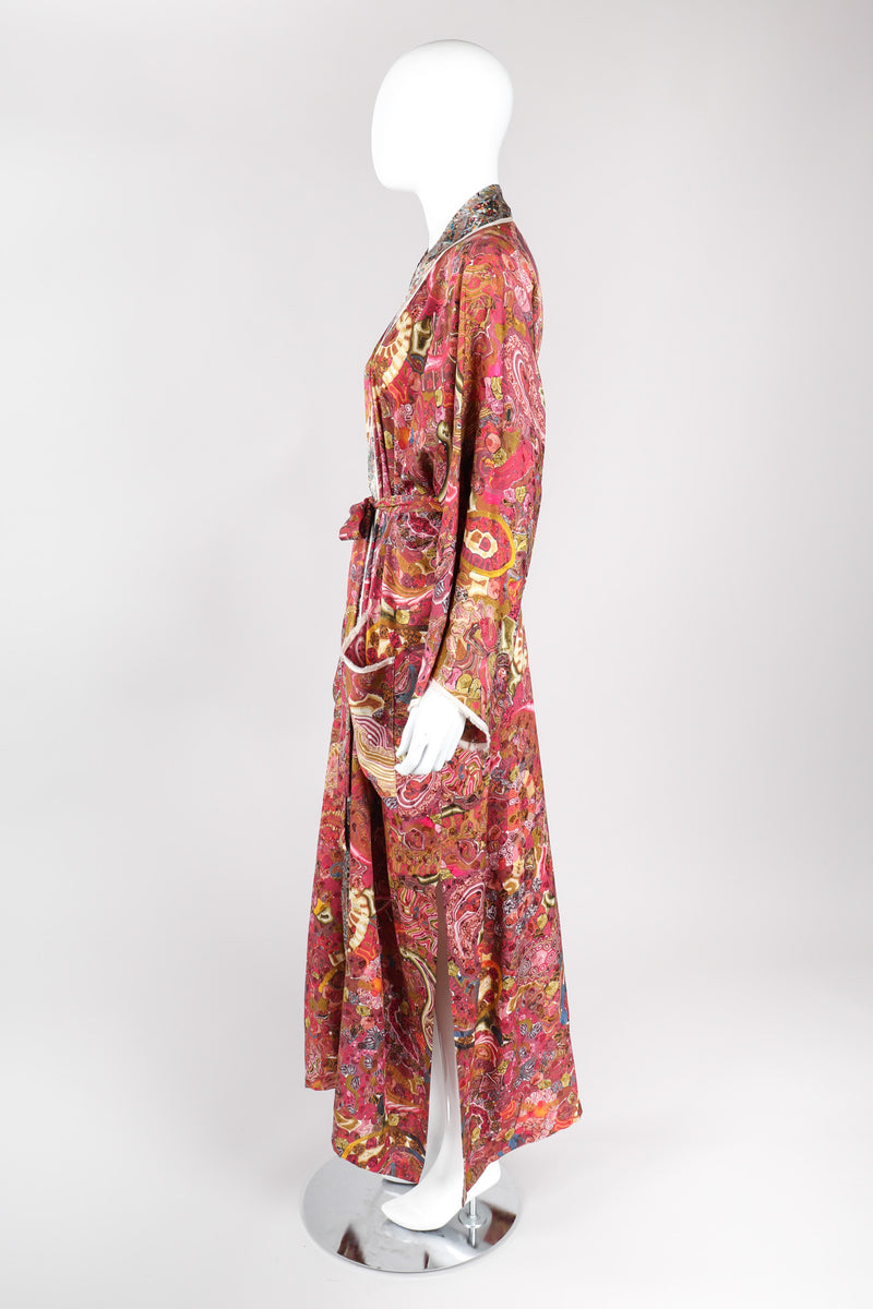 Vintage Joan Vass Crystal Agate Silk Kimono Robe Duster – Recess