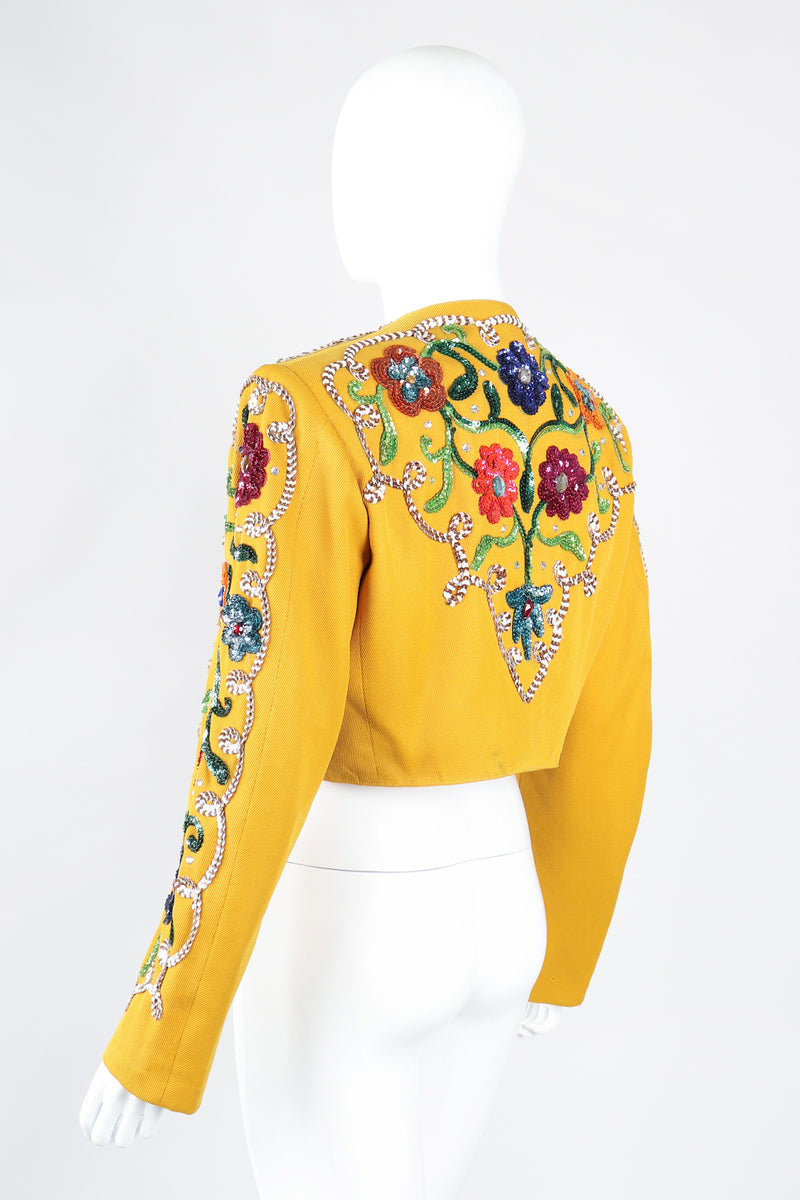 Vintage John Bauer Floral Sequin Boxy Crop Matador Jacket – Recess