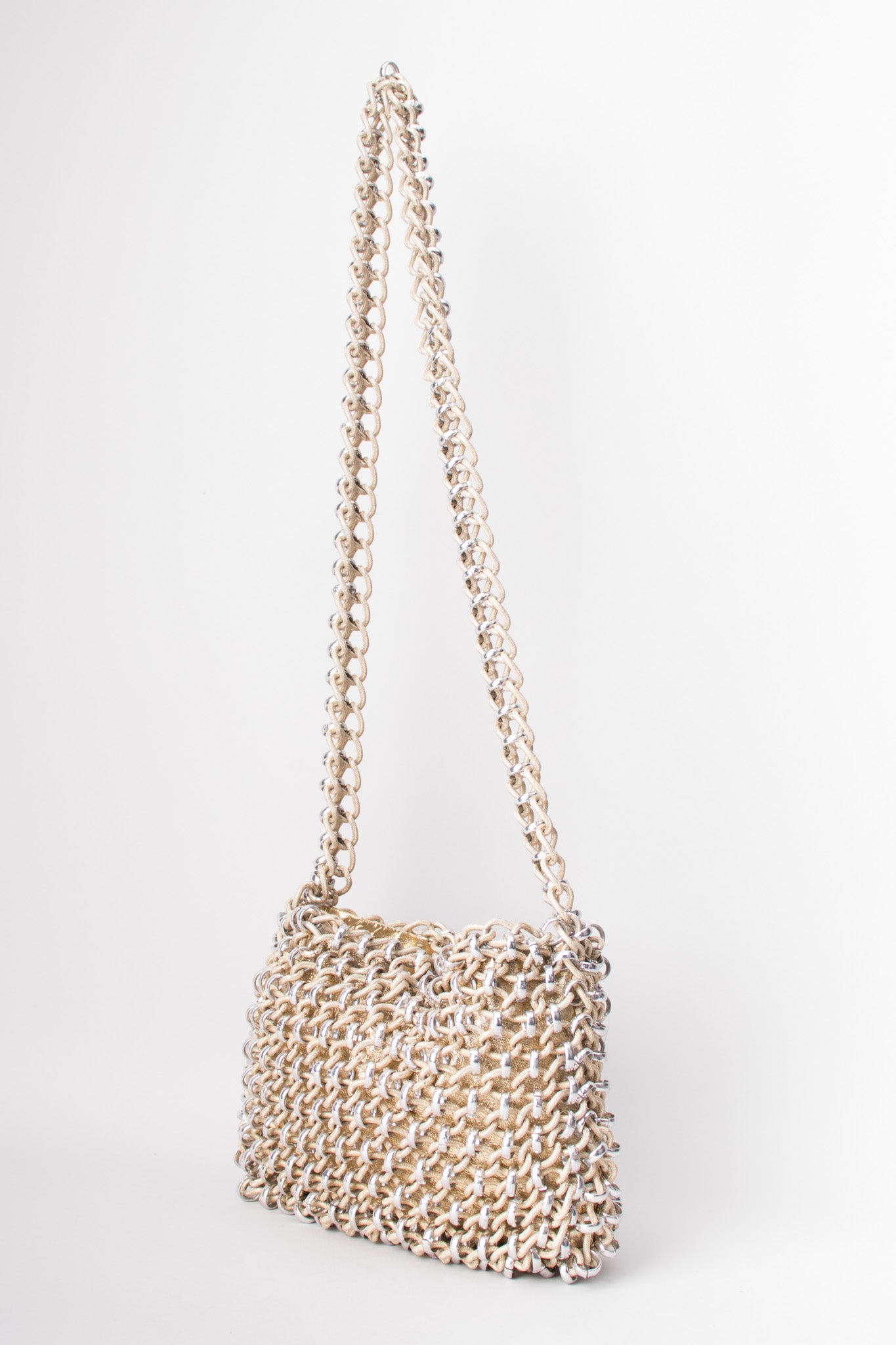 Lewis Vintage Champagne Mixed Metal Chain Link Bag – Recess