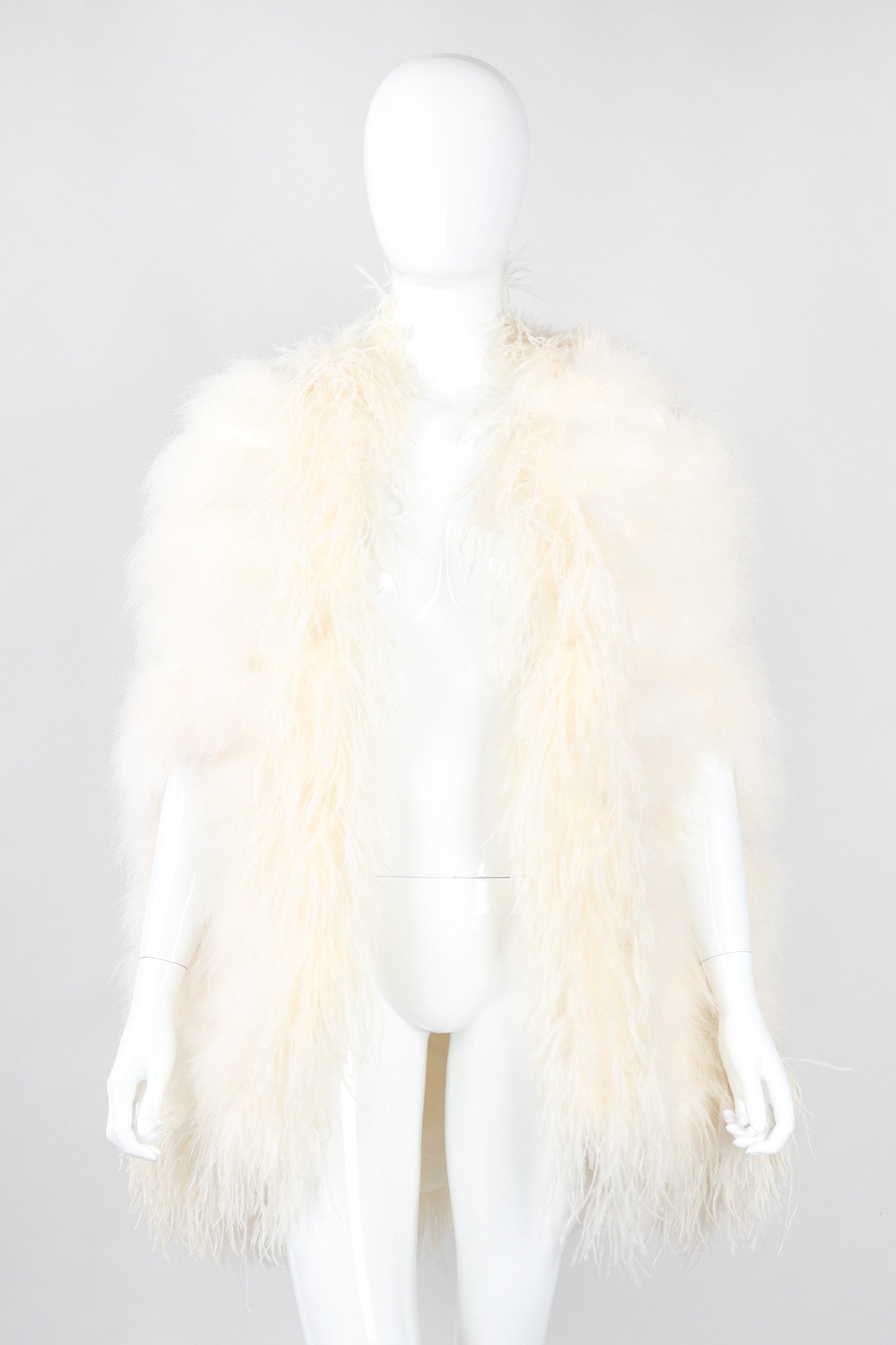 Vintage Ostrich Trimmed Marabou Feather Cape – Recess