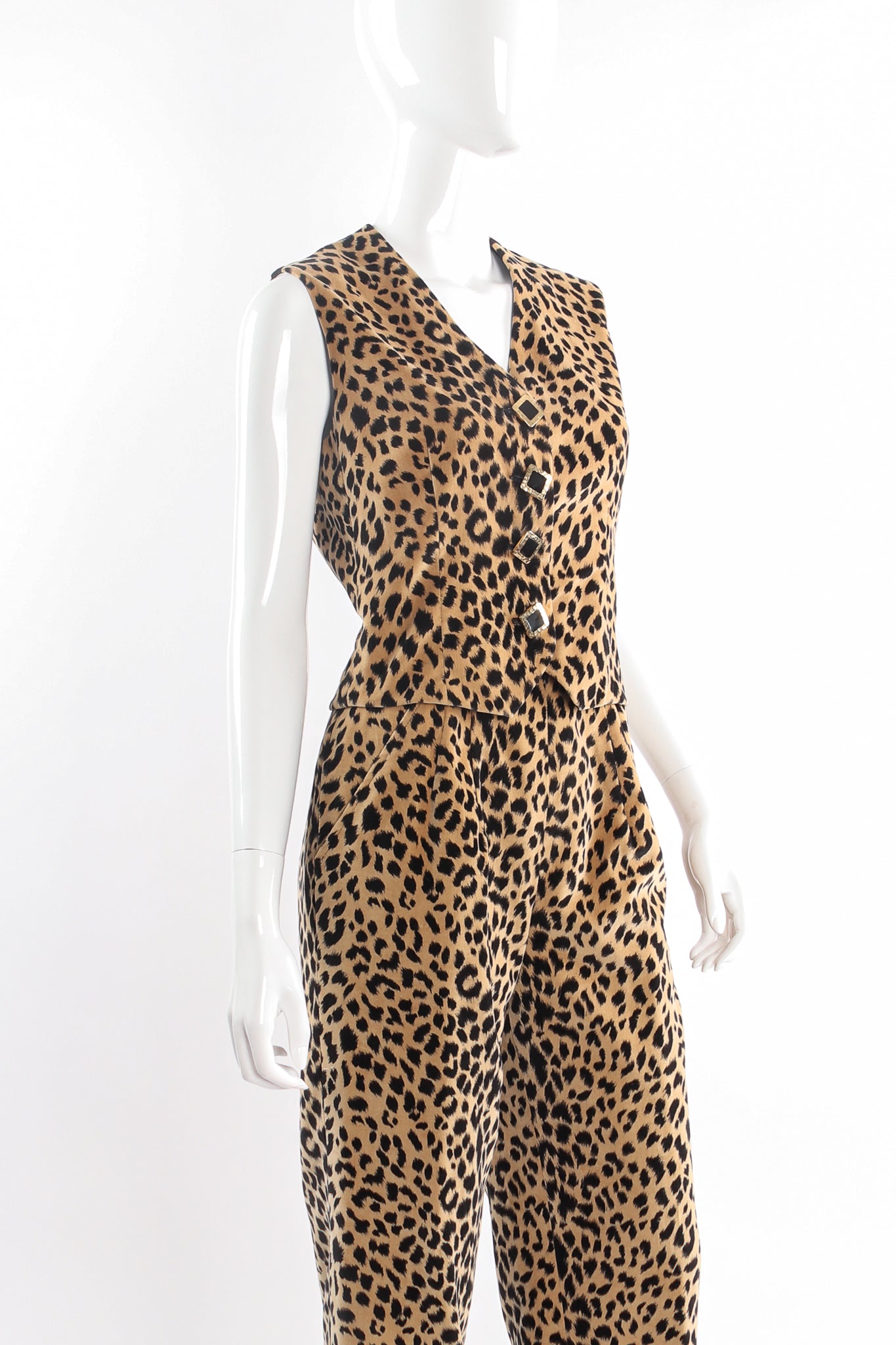 Vintage Velvet Cheetah Print Vest & Pant Set – Recess