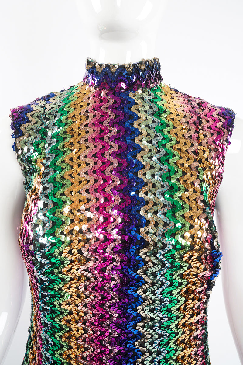 Vintage Rainbow Sequin Sheath Gown – Recess