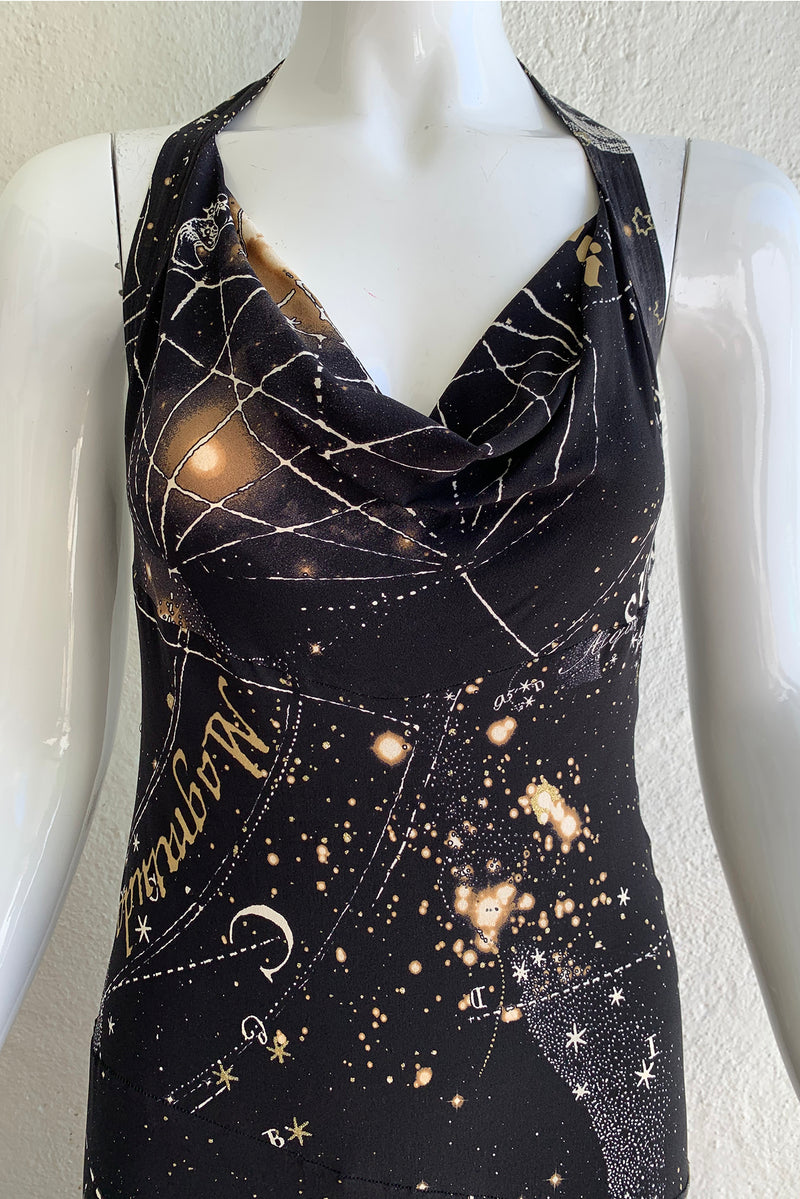 Vintage Roberto Cavalli Astrological Stars Halter Gown – Recess
