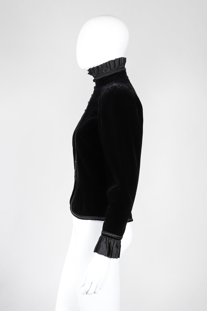 Vintage Yves Saint Laurent YSL Victorian Velvet Ruffle Jacket – Recess