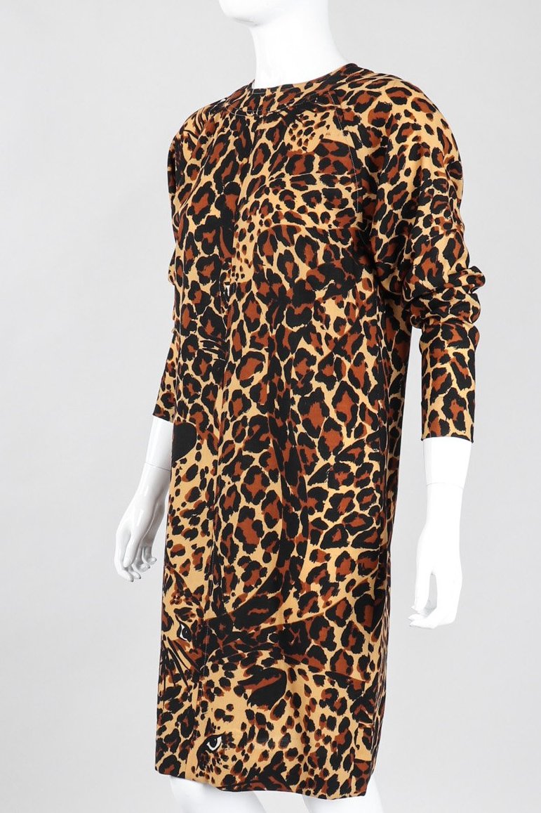 ysl leopard dress