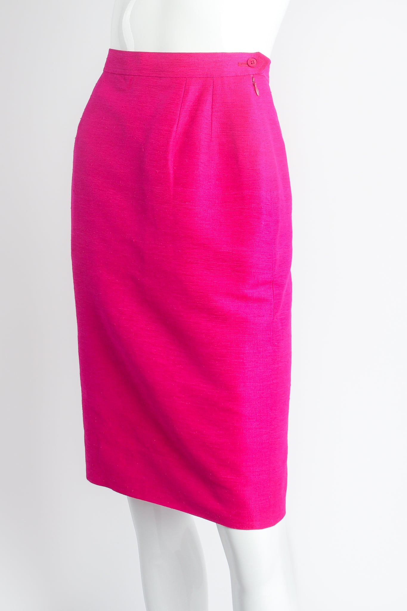 Vintage 90s Chanel Pastel Pink Sparkle Tweed Jacket & Skirt Suit Set –  Recess