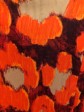 Just Cavalli Orange Deep  V-Neck Cap Sleeve Dress IT 40 UK 8 RRP £549 - Outrageously Gorgeous