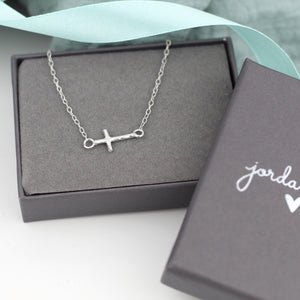 sideways cross necklace tiffanys