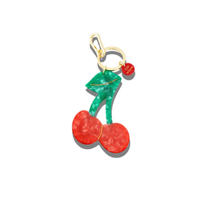Hand-Painted Cherry Bag Charm & Keychain - The Sōl Collective