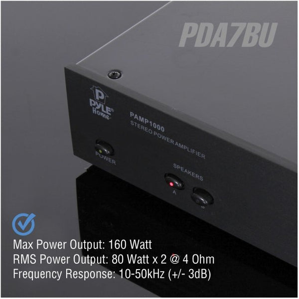 Pyle PTA24BT Bluetooth Home Audio 250 Watt Amplificateur Stéréo Récepteur 