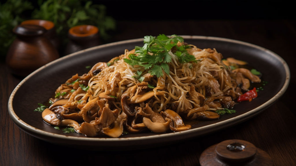 Ouschter Champignon Stir-Frësch laang