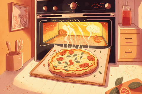 Genopvarmning_pizza_in_the_oven