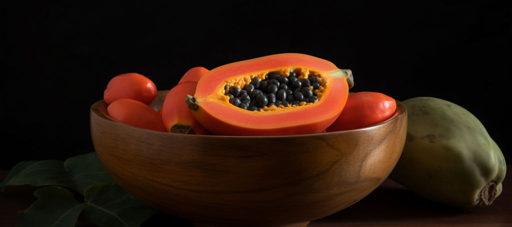 papaya on a bowl