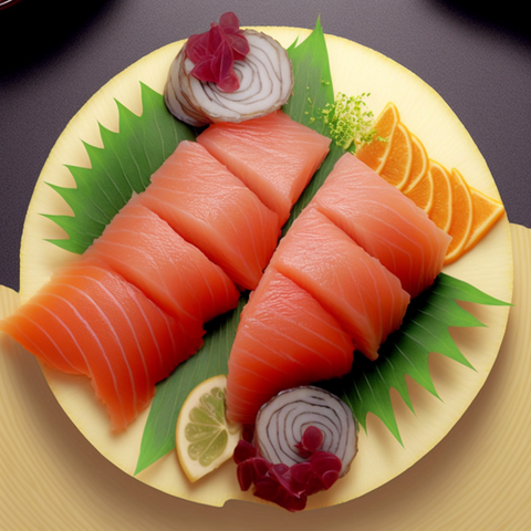 skiver av sashimi