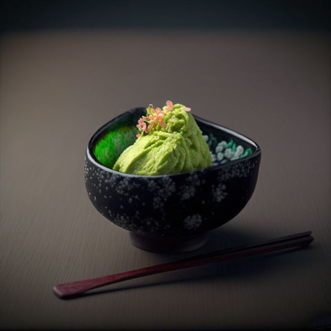 wasabi en un tazón