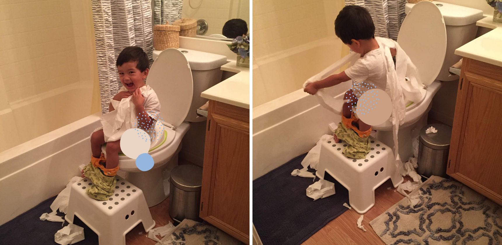 Boy Having Fun Potty Training