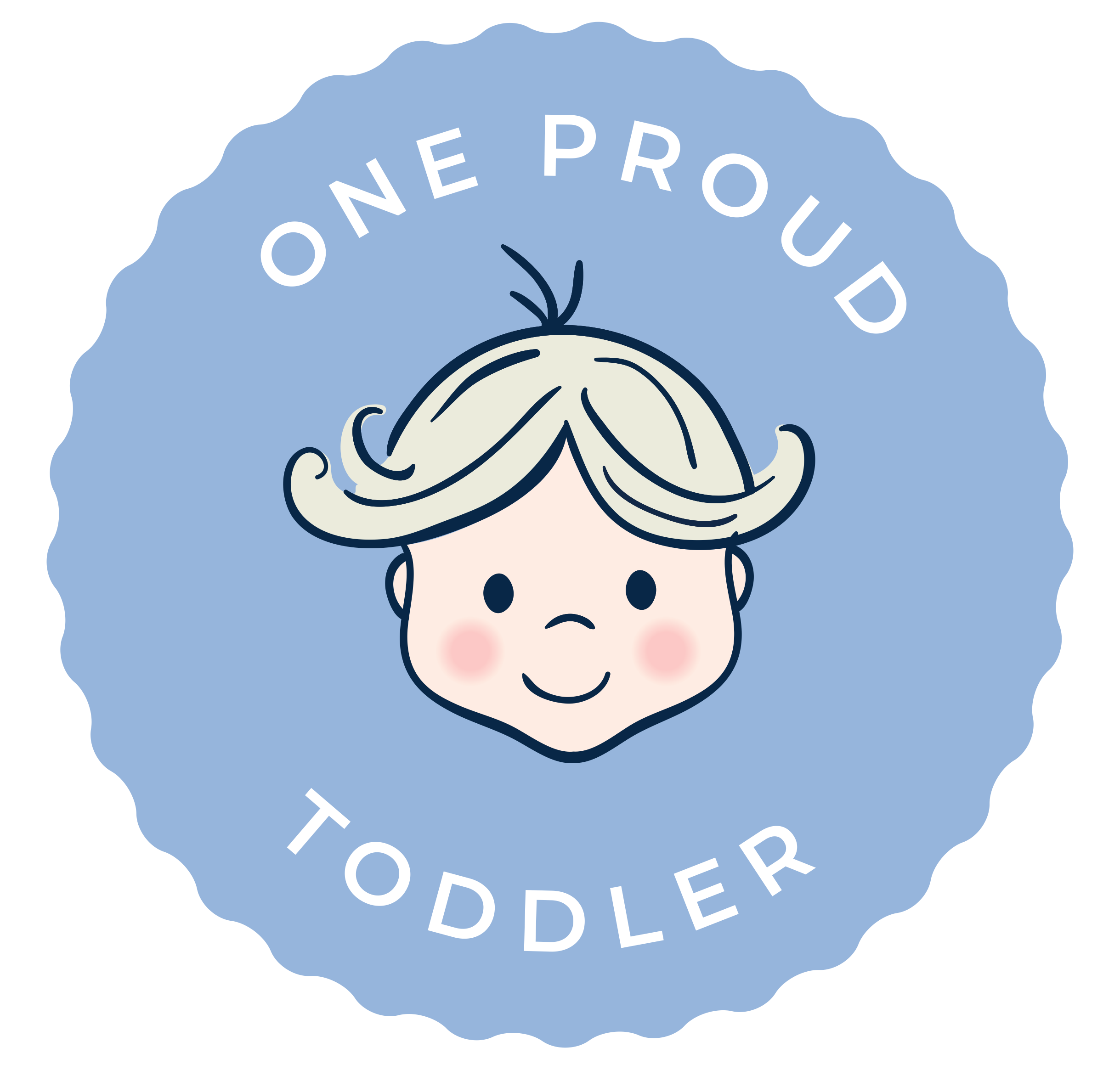 Potty Proud Logo with Toddler Face Illustration