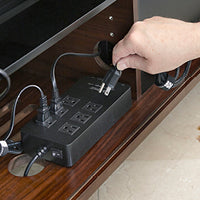 Cable storage in TV cabinet